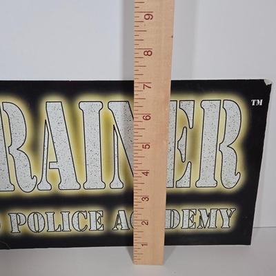 LOT 80B: Bust-A-Move Again Ex, Ninja Clowns, and Police Trainer Pinball Machine Marquees