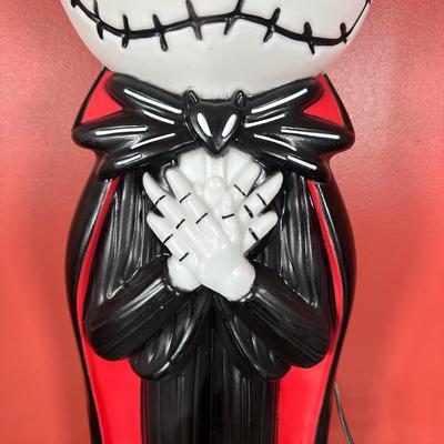 LOT 81C: Jack Skellington Light Up Yard Decor & Candy Skull Beverage Dispenser