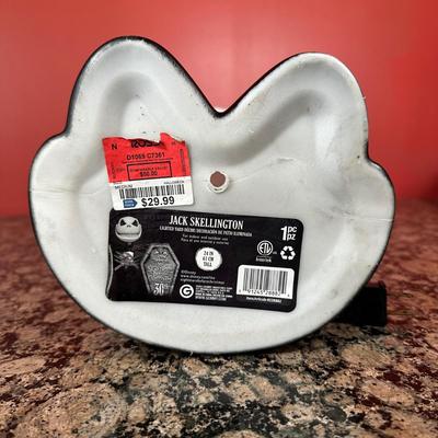 LOT 81C: Jack Skellington Light Up Yard Decor & Candy Skull Beverage Dispenser