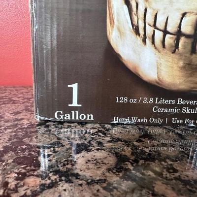 LOT 81C: Jack Skellington Light Up Yard Decor & Candy Skull Beverage Dispenser