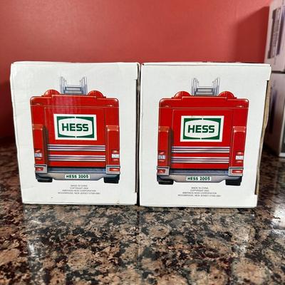LOT 83C: Hess Trucks w/ Box - Sport Utility Vehicle w/ Motorcycles, Emergency Truck & More