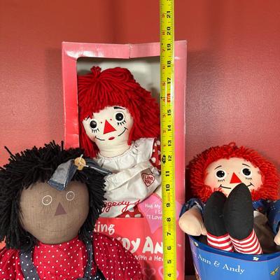 LOT 84C: Raggedy Anne Collection - Talking Raggedy Anne, African American Raggedy Anne & More