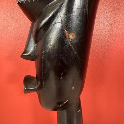 LOT 85C: Three Vintage Hand Carved Wooden African Heads