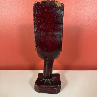 LOT 85C: Three Vintage Hand Carved Wooden African Heads