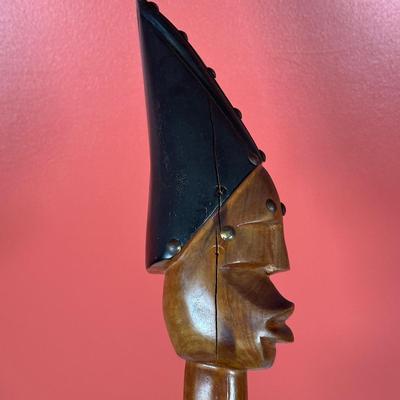 LOT 86C: Three Vintage Hand Carved Wooden African Heads