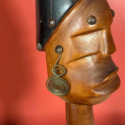 LOT 86C: Three Vintage Hand Carved Wooden African Heads