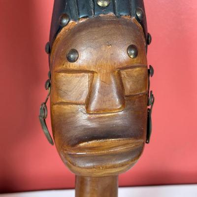 LOT 86C: Three Vintage Hand Carved Wooden African Heads