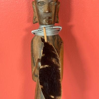 LOT 87C: Vintage African Hand Carved Wooden Figures