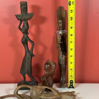 LOT 87C: Vintage African Hand Carved Wooden Figures