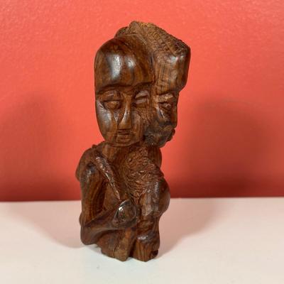 LOT 87C: Vintage African Hand Carved Wooden Figures