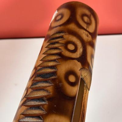 LOT 88C: Vintage Instruments - African Finger Piano, Bamboo Split Drum & More