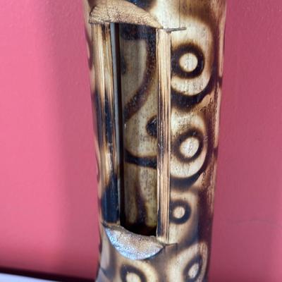 LOT 88C: Vintage Instruments - African Finger Piano, Bamboo Split Drum & More