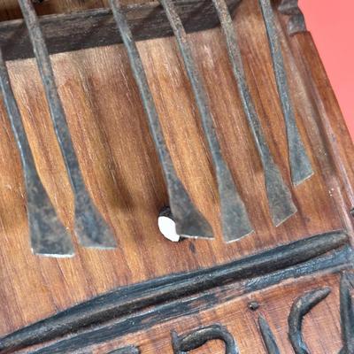 LOT 88C: Vintage Instruments - African Finger Piano, Bamboo Split Drum & More