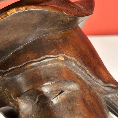 LOT 89C: Vintage Hand Carved Wooden Offering Bowl