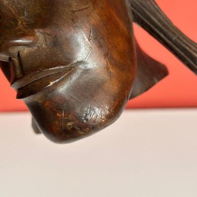 LOT 89C: Vintage Hand Carved Wooden Offering Bowl