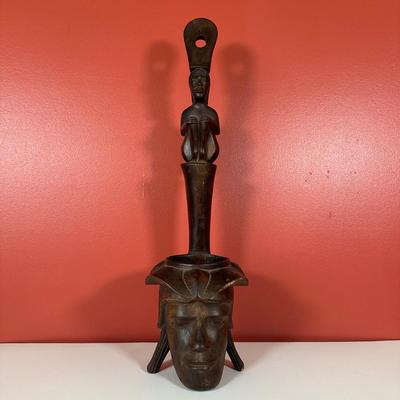 LOT 89C: Vintage Hand Carved Wooden Offering Bowl