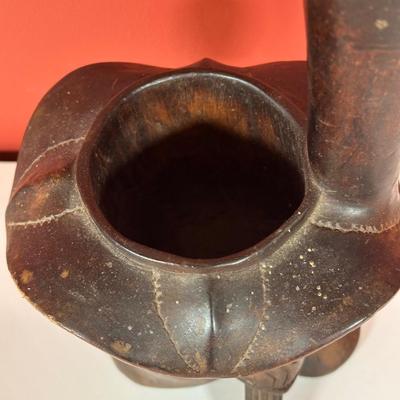 LOT 89C: Vintage Hand Carved Wooden Offering Bowl