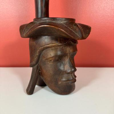 LOT 89C: Vintage Hand Carved Wooden Offering Bowl