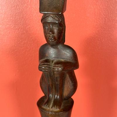 LOT 89C: Vintage Hand Carved Wooden Offering Bowl