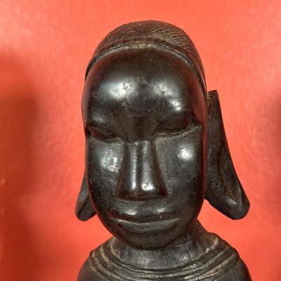 LOT 90C: Three Vintage Hand Carved African Women Figurines