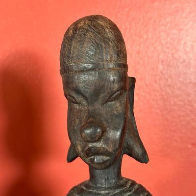 LOT 90C: Three Vintage Hand Carved African Women Figurines