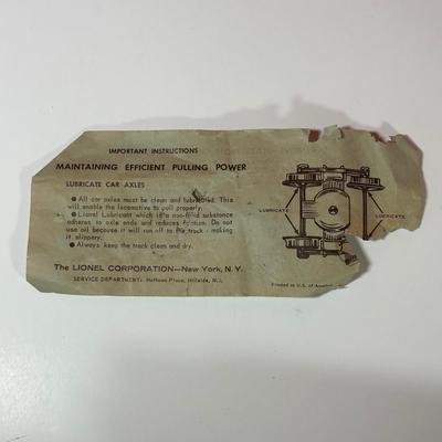 LOT 93C: Lionel Train Collection