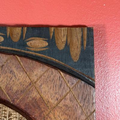 LOT 94C: Hand Carved Wooden Panel Of a Pareto Velho Signed “Duda”