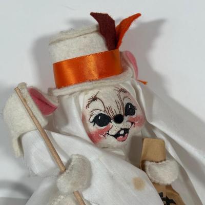 LOT 102C: Vintage Halloween Decor - Annalee Devil Kid/Ghost Mouse & More