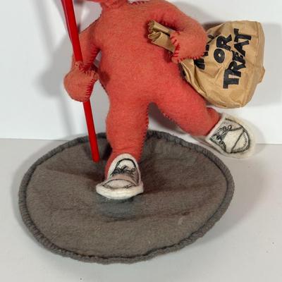 LOT 102C: Vintage Halloween Decor - Annalee Devil Kid/Ghost Mouse & More