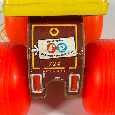LOT 103C: Vintage Children’s Toys - Fisher Price 1965 Jolly Jalopy & Little Snoopy pull toys, Joanne Fox Jack in the Box & More