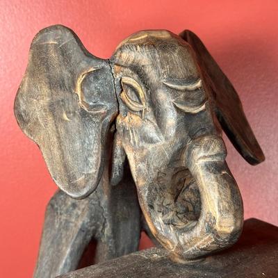 LOT 107C: African Hand Carved Wooden Cd Holder