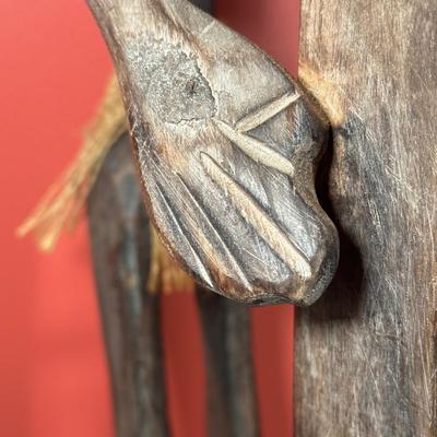 LOT 107C: African Hand Carved Wooden Cd Holder