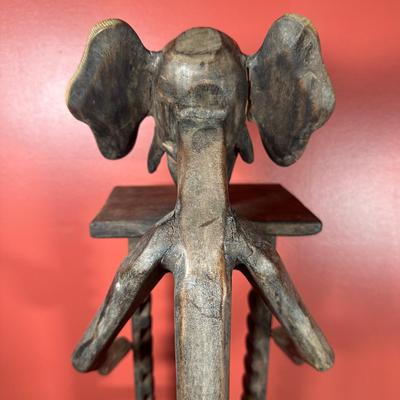 LOT 107C: African Hand Carved Wooden Cd Holder