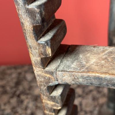 LOT 107C: African Hand Carved Wooden Cd Holder