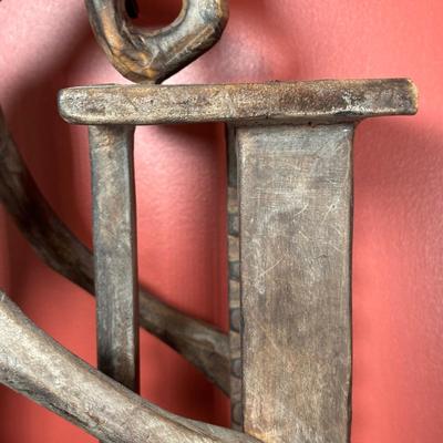 LOT 107C: African Hand Carved Wooden Cd Holder