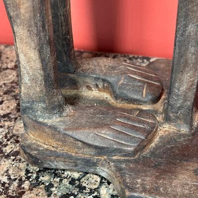 LOT 107C: African Hand Carved Wooden Cd Holder