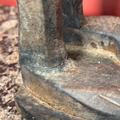 LOT 107C: African Hand Carved Wooden Cd Holder