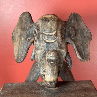 LOT 107C: African Hand Carved Wooden Cd Holder