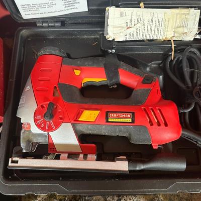 LOT 110C: TOOL LOT Craftsman Handle Scrolling Sabre Saw w/ Laser Trac 320 27245, Hand Tools & More