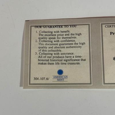 LOT 111C: American Mint Die Cast 1961 Lincoln x 100 Kennedy Car in Box