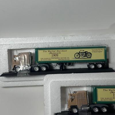 LOT 114C: Three New in Box Matchbox/Harley Davidson Die Cast Tractor Trailers