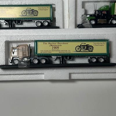 LOT 114C: Three New in Box Matchbox/Harley Davidson Die Cast Tractor Trailers