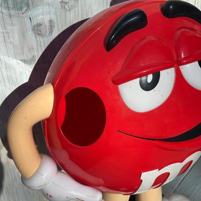 LOT 120C: Red M&M Candy Store Display Dispenser Candy Holder