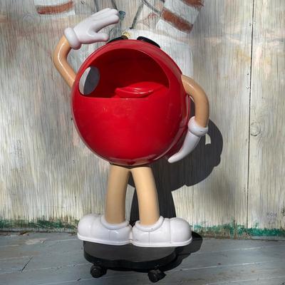 LOT 120C: Red M&M Candy Store Display Dispenser Candy Holder