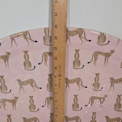 LOT 142B: Ellen Studio London Teapot, Creamer, and Tray and 2 Plastic Serving Platters