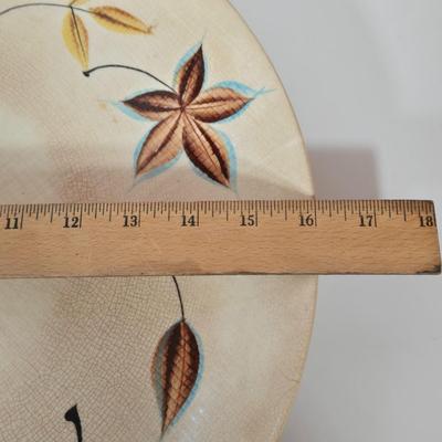 LOT 144B: Fall Leaves Serving Platter, Acorn Cookie Jar, and Cherry Pie Baking Dish