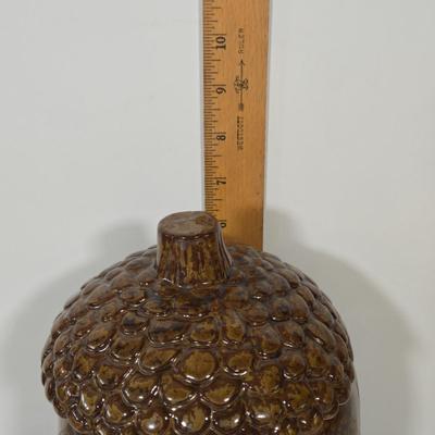 LOT 144B: Fall Leaves Serving Platter, Acorn Cookie Jar, and Cherry Pie Baking Dish