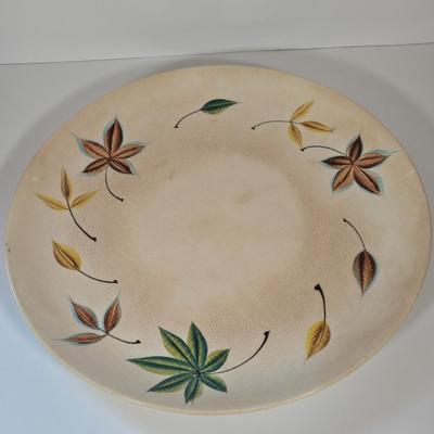 LOT 144B: Fall Leaves Serving Platter, Acorn Cookie Jar, and Cherry Pie Baking Dish