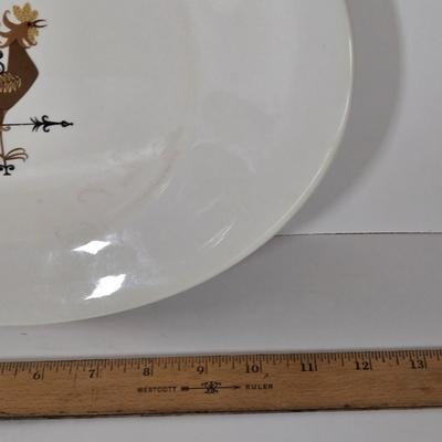 LOT 146B: Rooster Soup Tureen Made in Italy, Cookie Jar, Serving Dishes, Gravy Boat, and Three Small Sitting Hens