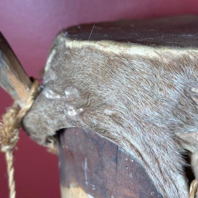 LOT 154C: Two Large Hand Carved African Drums